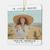 Eenvoudig modern in het geheugen Geheugenherdenkin Keramisch Ornament (Links)