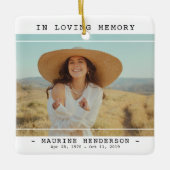 Eenvoudig modern in het geheugen Geheugenherdenkin Keramisch Ornament (Voorkant)