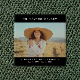 Eenvoudig modern in het houden van geheugen Foto M Vierkante Button 5,1 Cm