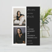 Eenvoudig Modern In Liefdevolle Geheugen Uitvaart  Kaart (Staand voorkant)