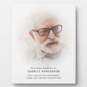 Eenvoudig modern "In liefdevolle herinnering"-herd Fotoplaat (Voorkant)