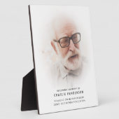 Eenvoudig modern "In liefdevolle herinnering"-herd Fotoplaat (Zijkant)