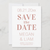 Eenvoudig modern Indiaas Rood en Wit Save The Date (Voorkant)