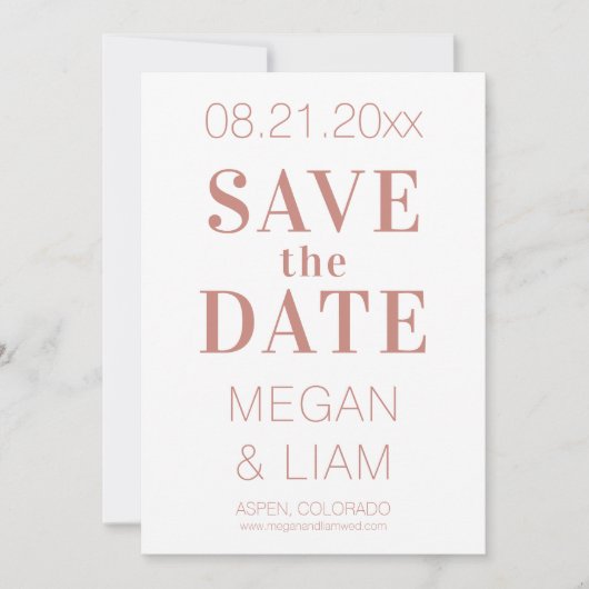 Eenvoudig modern Indiaas Rood en Wit Save The Date (Voorkant)