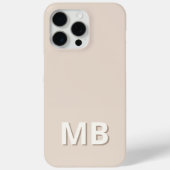 Eenvoudig Modern Initiaal Monogram Case-Mate iPhone Case (Achterkant)