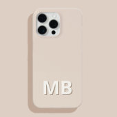 Eenvoudig Modern Initiaal Monogram Case-Mate iPhone Case