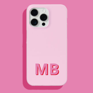 Eenvoudig Modern Initiaal Monogram iPhone 15 Pro Max Hoesje