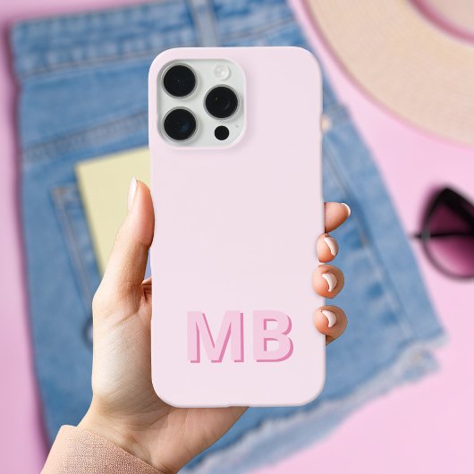 Eenvoudig Modern Initiaal Monogram Case-Mate iPhone Case