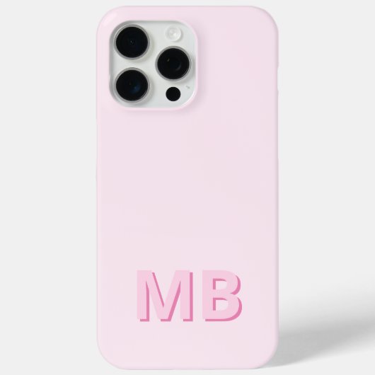 Eenvoudig Modern Initiaal Monogram Case-Mate iPhone Case (Achterkant)