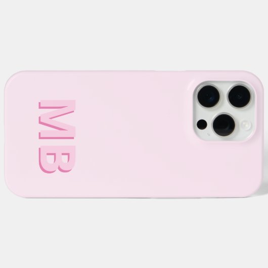 Eenvoudig Modern Initiaal Monogram Case-Mate iPhone Case (Achterkant (horizontaal))