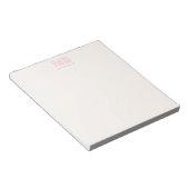 Eenvoudig Modern Initiaal Monogram Notitieblok (Schuin)