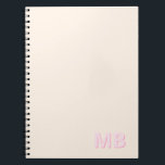 Eenvoudig Modern Initiaal Monogram Notitieboek<br><div class="desc">Eenvoudig Modern Initiaal Monogram Notitieboek. Creëer uw eigen gepersonaliseerde notitieboek met aangepaste initiaal naam.</div>