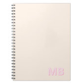 Eenvoudig Modern Initiaal Monogram Notitieboek (Voorkant)