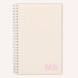 Eenvoudig Modern Initiaal Monogram Notitieboek