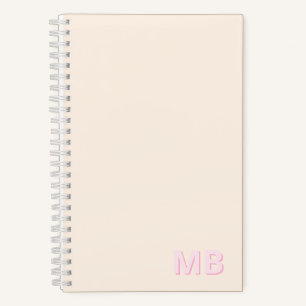 Eenvoudig Modern Initiaal Monogram Notitieboek