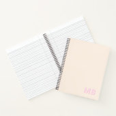 Eenvoudig Modern Initiaal Monogram Notitieboek (Binnen)