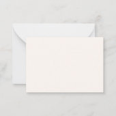 Eenvoudig Modern Initiaal Monogram Notitiekaartje (Achterkant)