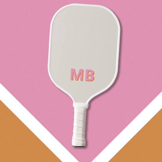Eenvoudig Modern Initiaal Monogram Pickleball Paddle