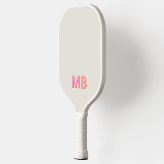 Eenvoudig Modern Initiaal Monogram Pickleball Paddle (Links)