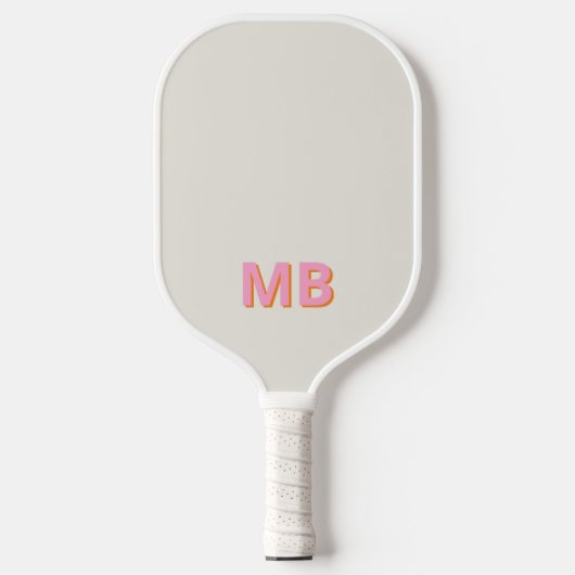 Eenvoudig Modern Initiaal Monogram Pickleball Paddle (Voorkant)