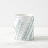 Eenvoudig Modern Initiaal & Naam Sage Groen & Wit Koffiemok (Center)