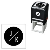 Eenvoudig modern initiaal zelfinktstempel zwart ci  zelfinktende stempel (In situ)