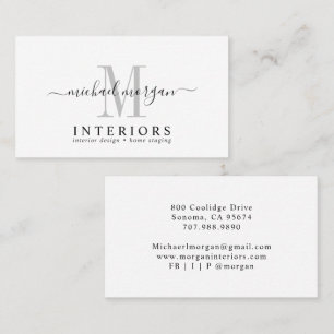 Eenvoudig Modern Interieur Ontwerper Script Stof R Visitekaartje
