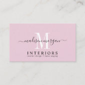Eenvoudig Modern Interieur Ontwerper Script Stof R Visitekaartje (Voorkant)