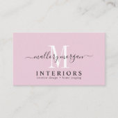Eenvoudig Modern Interieur Ontwerper Script Zakeli Visitekaartje (Voorkant)