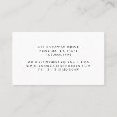 Eenvoudig Modern Interieur Ontwerper Script Zakeli Visitekaartje (Achterkant)