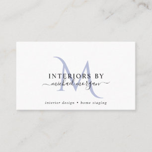 Eenvoudig Modern Interieur Ontwerper Script Zakeli Visitekaartje