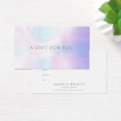 Eenvoudig modern Iridescent Cadeaubon Visitekaartje (Bureau)
