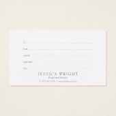 Eenvoudig modern Iridescent Cadeaubon Visitekaartje (Achterkant)