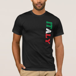 Eenvoudig Modern Italië Nationale Vlag Kleding T-shirt