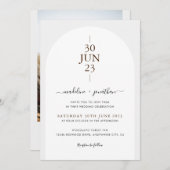 Eenvoudig modern Ivory White Grey door deur Foto b Kaart (Voorkant / Achterkant)