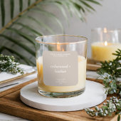 Eenvoudig Modern Kaars Productlabel Vierkante Sticker