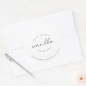 Eenvoudig modern kaarslabel ronde sticker (Envelop)