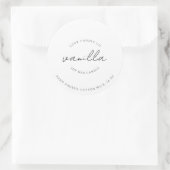 Eenvoudig modern kaarslabel ronde sticker (Tas)