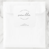 Eenvoudig Modern Kaarslabel Vierkante Sticker (Tas)