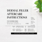 Eenvoudig modern Kaart voor advies na huidvulling (Bureau)