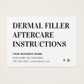 Eenvoudig modern Kaart voor advies na huidvulling (Voorkant)