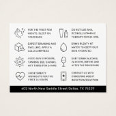 Eenvoudig modern Kaart voor advies na huidvulling (Achterkant)