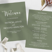 Eenvoudig modern kalligrafie bruiloft programma