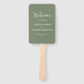 Eenvoudig modern kalligrafie bruiloft programma handwaaier (Voorkant)