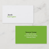 Eenvoudig Modern Kernachtig Wit 2 Visitekaartje (Voorkant / Achterkant)