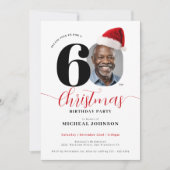 Eenvoudig modern kerstfeest 60e verjaardag kaart (Voorkant)