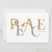 Eenvoudig, modern kerstfeest, goud in zilveren fot (Voorkant)