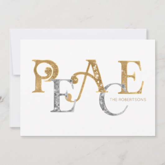 Eenvoudig, modern kerstfeest, goud in zilveren fot (Voorkant)