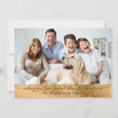 Eenvoudig, modern kerstfeest, goud in zilveren fot (Achterkant)