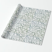 Eenvoudig Modern Kerstgroen Holly Leaves Yule Cadeaupapier (Uitgerold)